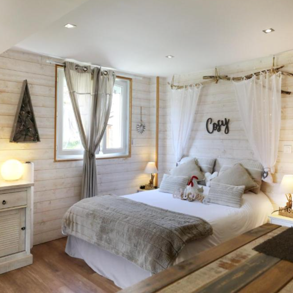 Lit King Size de la chambre d'hôte à Gérardmer