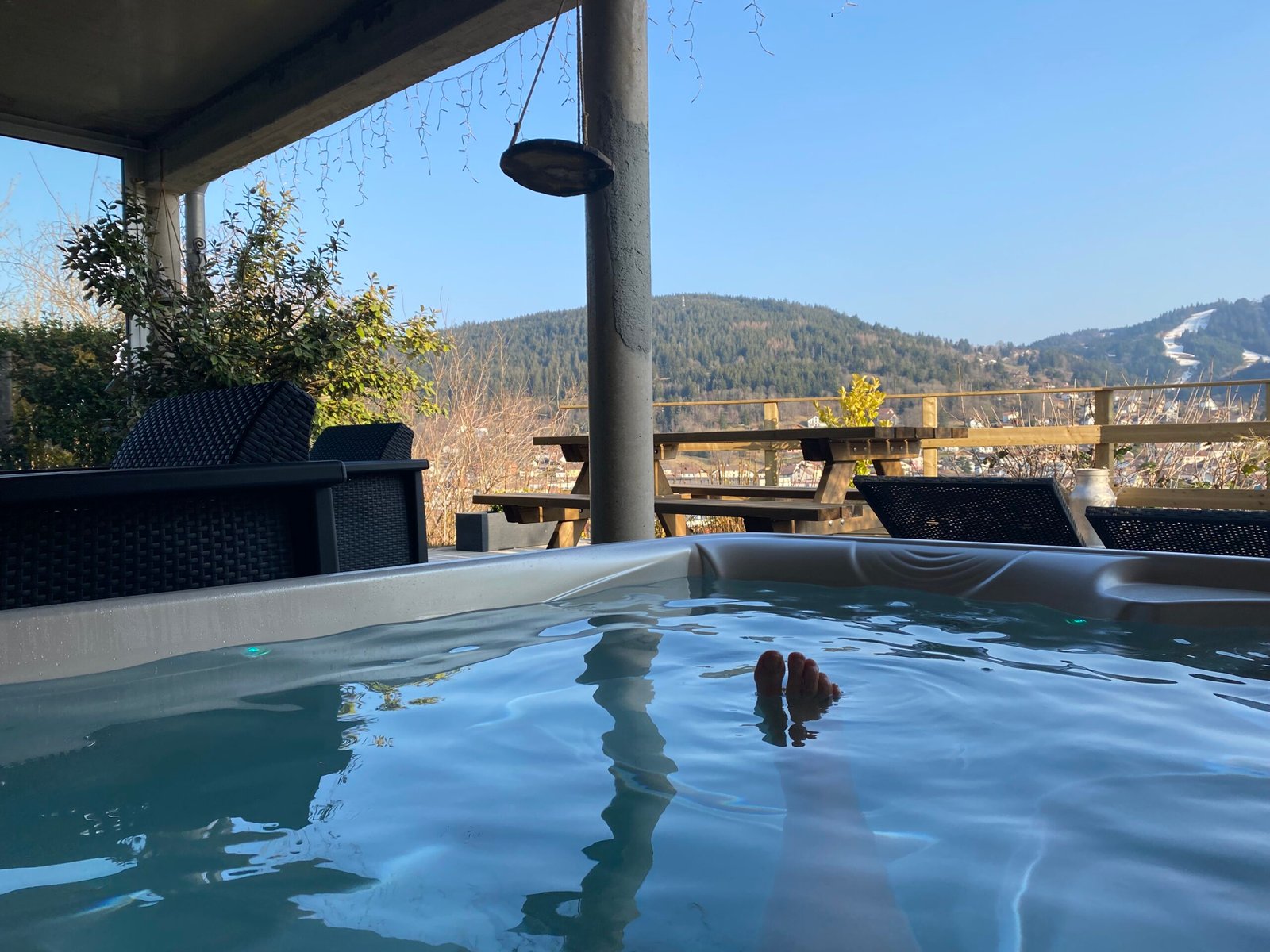 Photo du jacuzzi au sein de la chambre d'hôte à Gérardmer