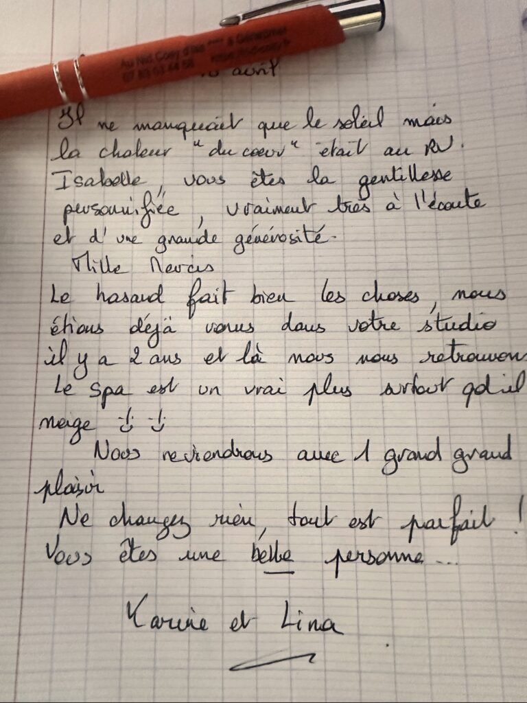 Extrait du livre d'or