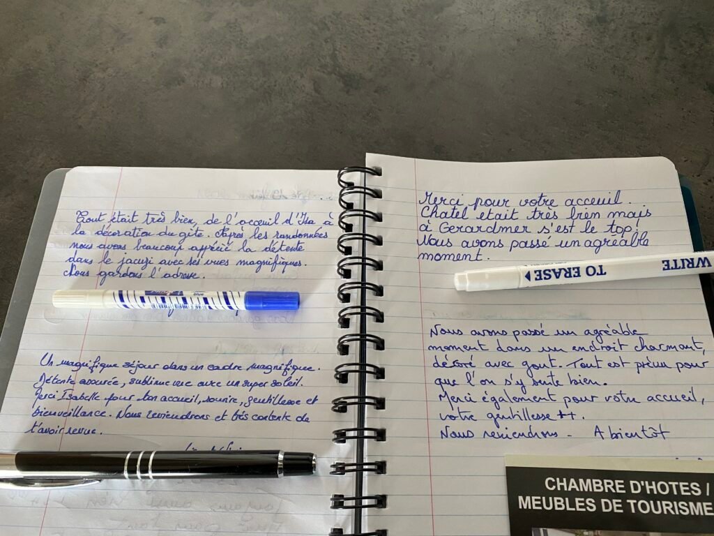 Extrait du livre d'or