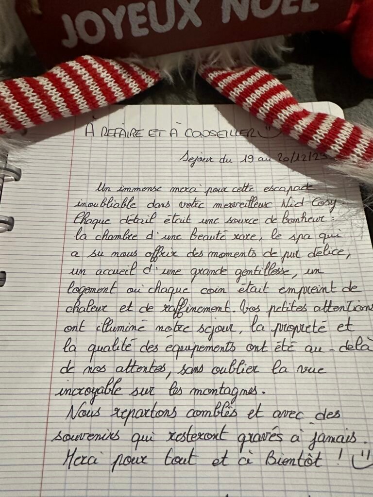 Extrait du livre d'or